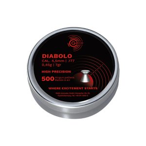 Geco | Diabolo Platkop | 4.5mm / .177 | 6.9gr | 500st | Zilver
