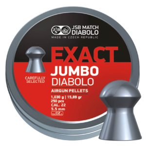 JSB | Exact Jumbo Diabolo | 5.5mm / .22 | 15.89gr | 250st | Zilver
