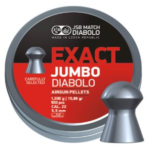 JSB | Exact Jumbo Diabolo | 5.5mm / .22 | 15.89gr | 500st | Zilver