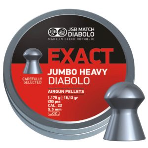 JSB | Exact Jumbo Heavy Diabolo | 5.5mm / .22 | 18.13gr | 250st | Zilver