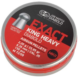JSB | Exact King Heavy MKII | 6.35mm | 33.95gr | 150st | Zilver