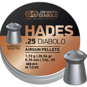JSB | Hades | 6.35mm / .25 | 26.54gr | 300st | Zilver