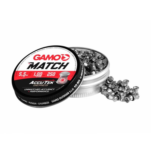 GAMO | Match AccuTek | 5.5/.22 | 15.42gr | 250st | Grijs