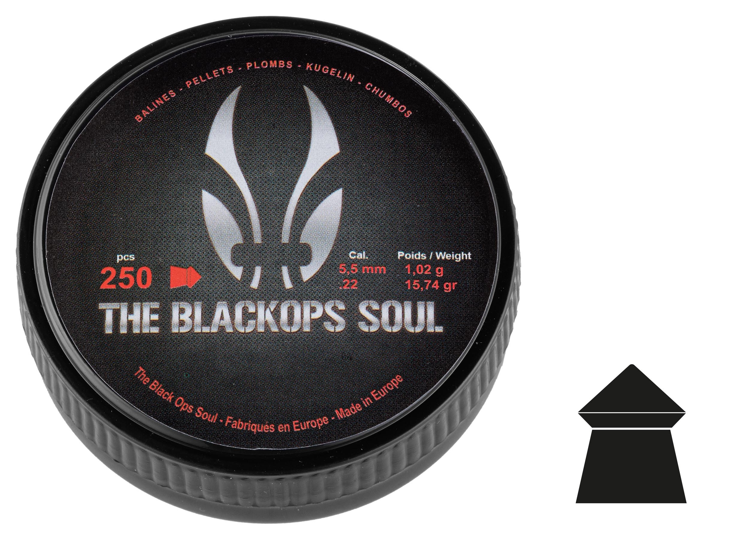 The Black Ops Soul Kogeltjes Soft Pointed 5.5mm