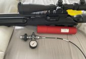 Z.g.a.n. Hatsan Hercules 9 mm inclusief vulslang, Donny geluidsdemper en AGS 6-24 maal 50 richtkijker