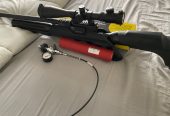 Z.g.a.n. Hatsan Hercules 9 mm inclusief vulslang, Donny geluidsdemper en AGS 6-24 maal 50 richtkijker