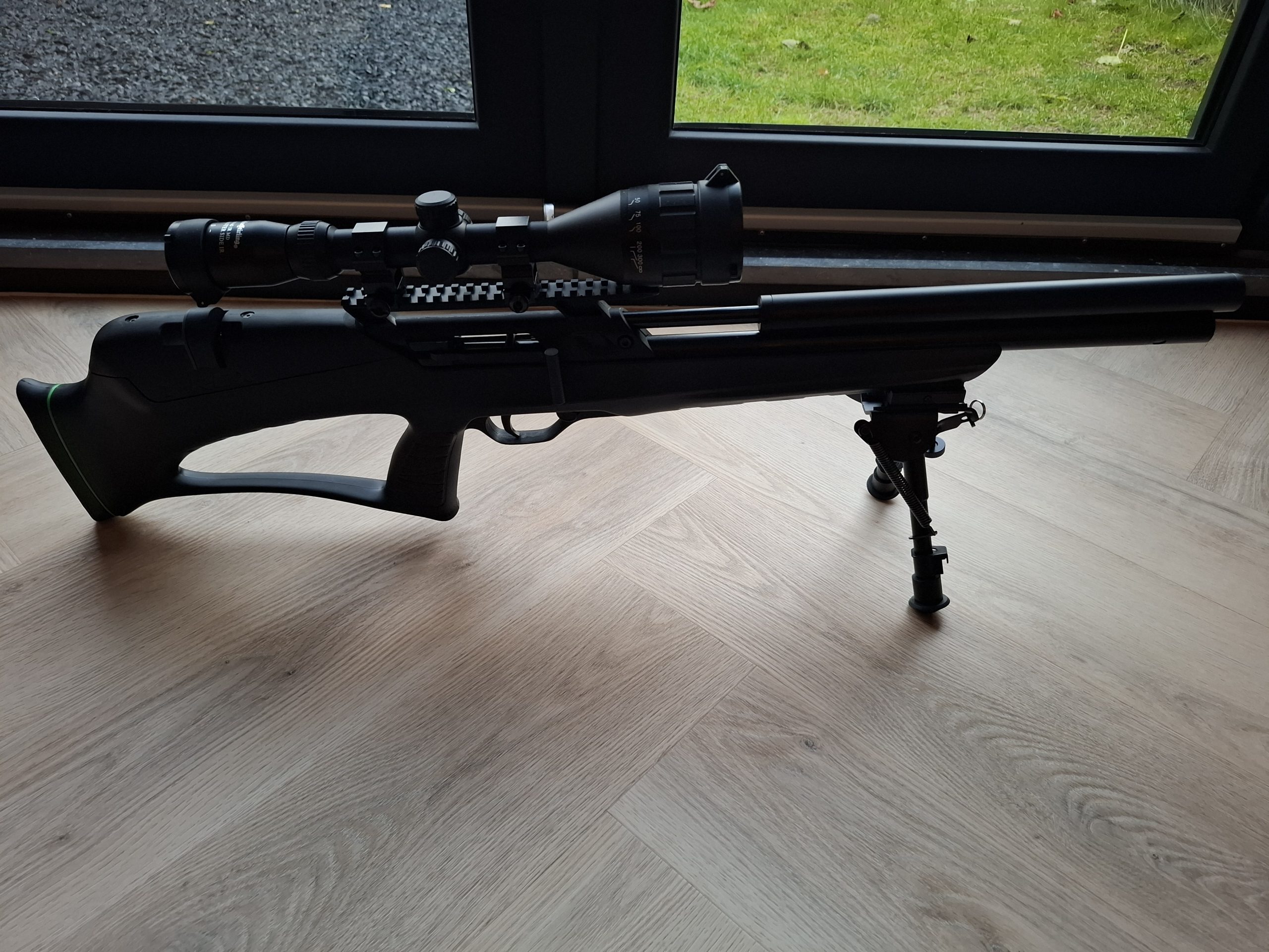 Snowpeak t-rex bullpup 6.35 Nikko stirling 4-12×50 AO IR MD
