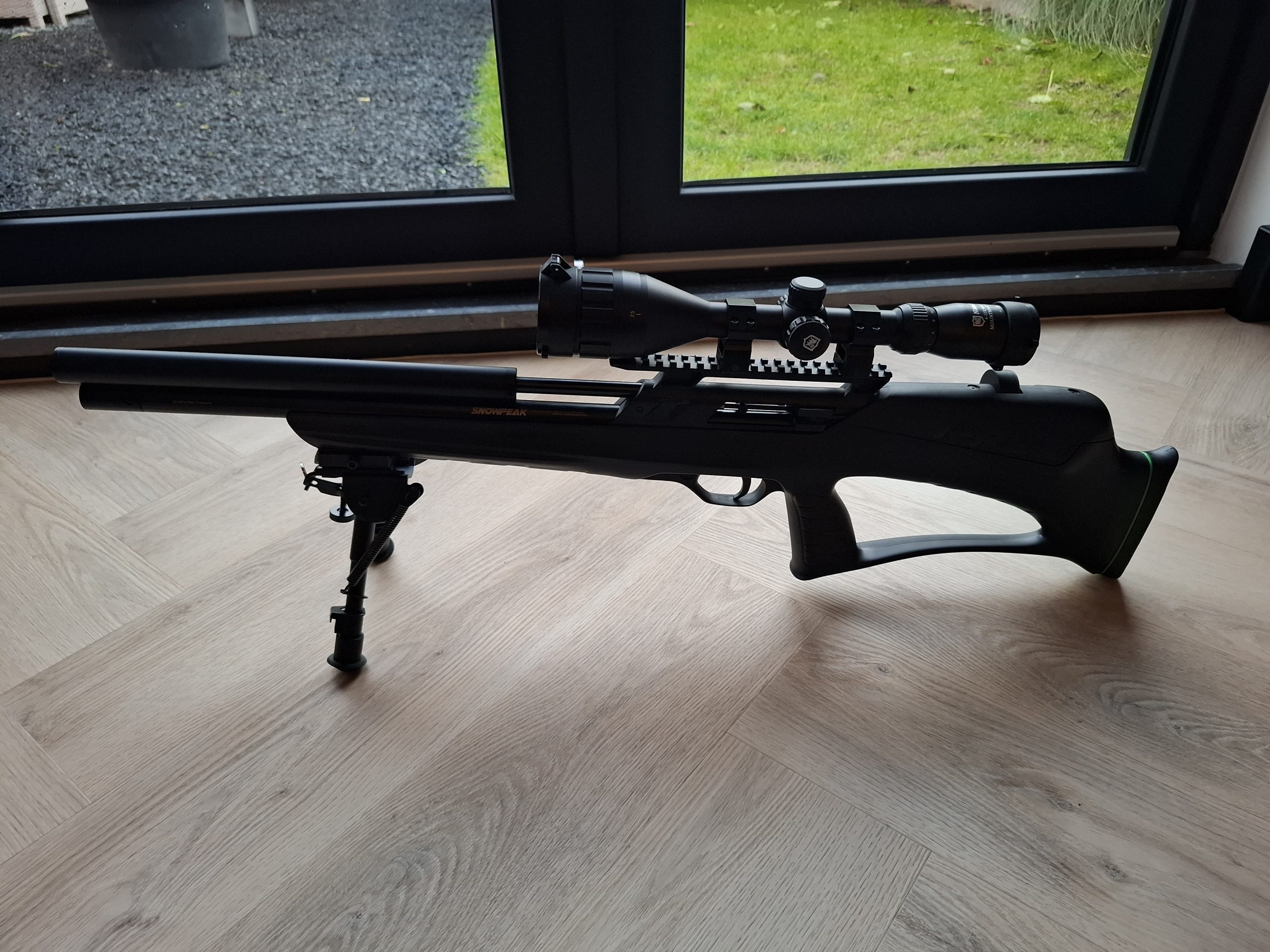 Snowpeak t-rex bullpup 6.35 Nikko stirling 4-12×50 AO IR MD