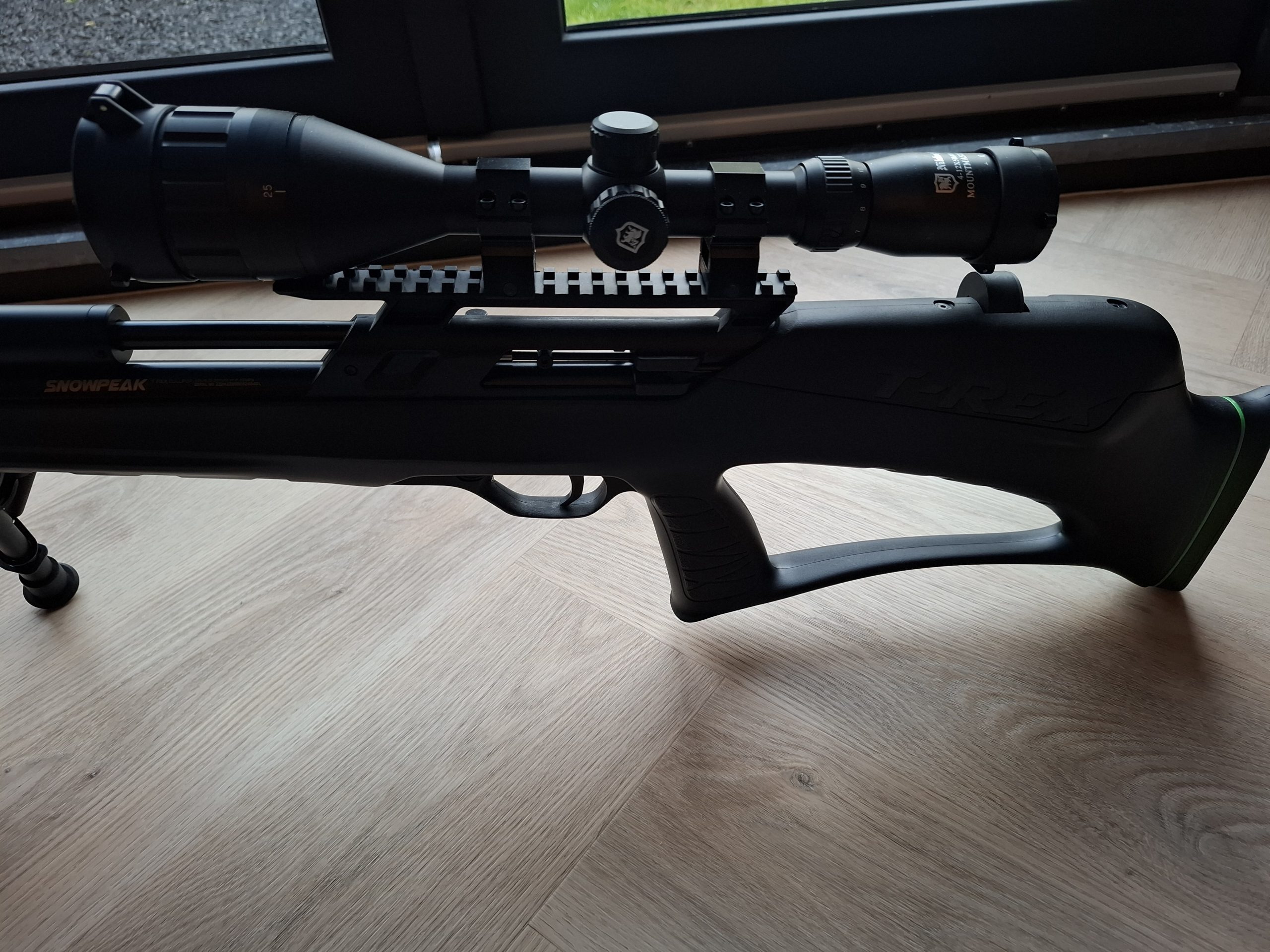 Snowpeak t-rex bullpup 6.35 Nikko stirling 4-12×50 AO IR MD