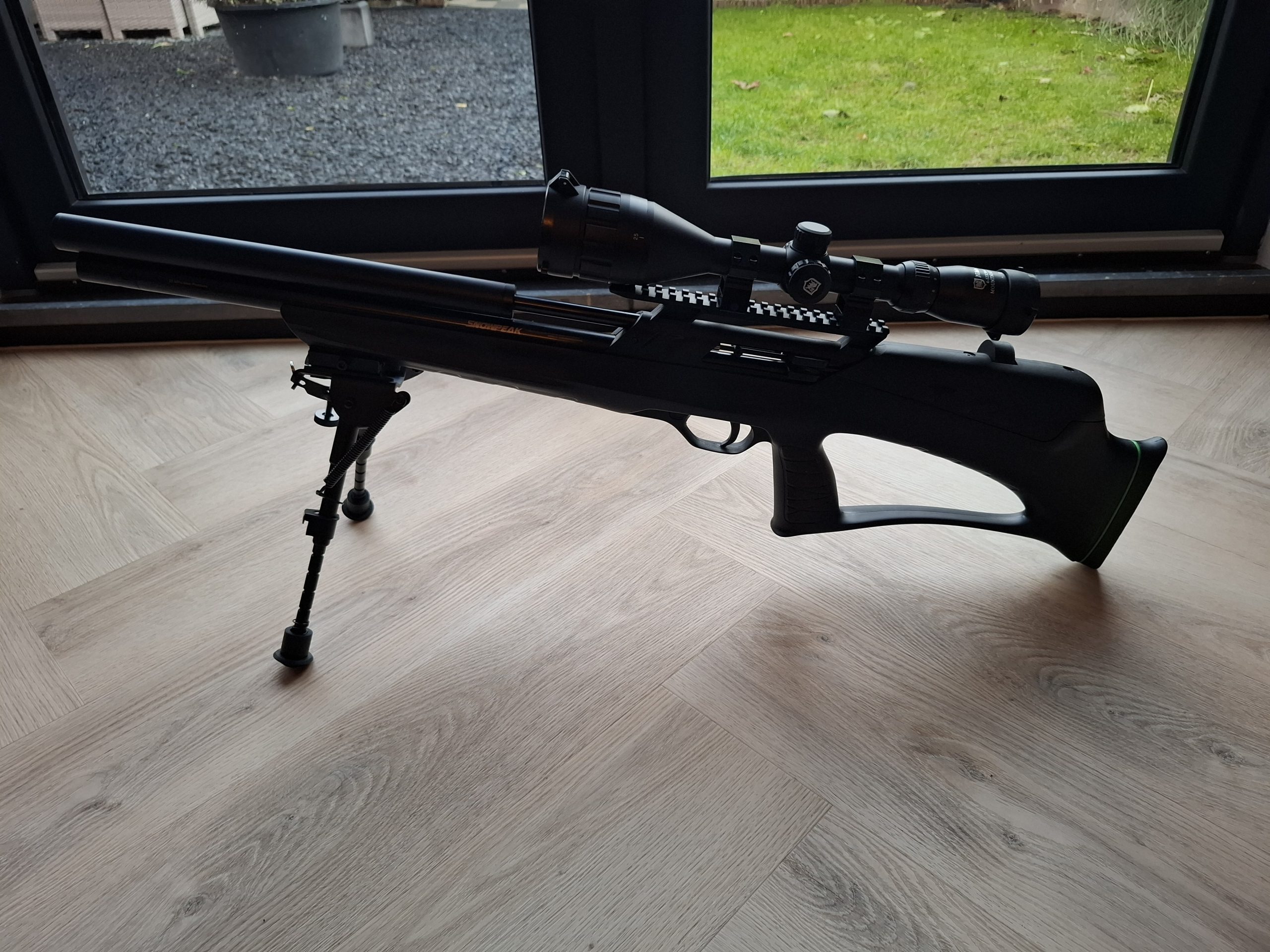 Snowpeak t-rex bullpup 6.35 Nikko stirling 4-12×50 AO IR MD