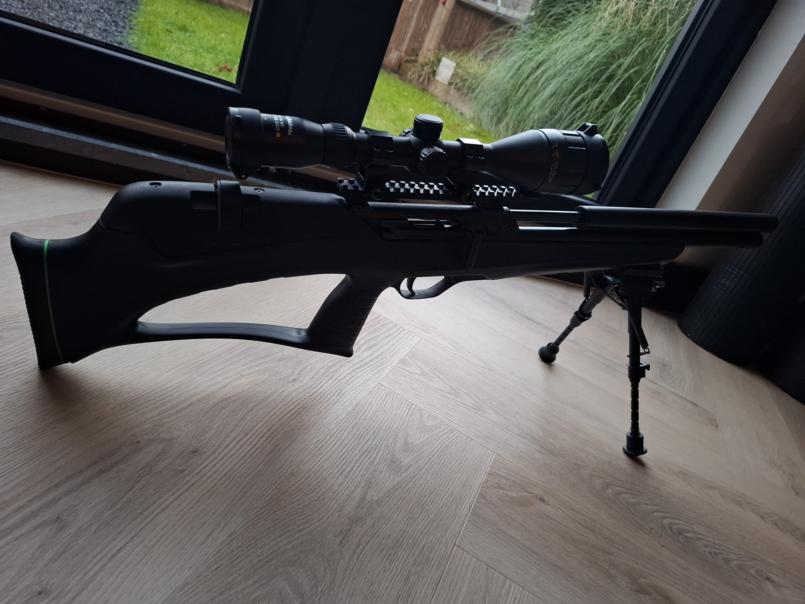 Snowpeak t-rex bullpup 6.35 Nikko stirling 4-12×50 AO IR MD